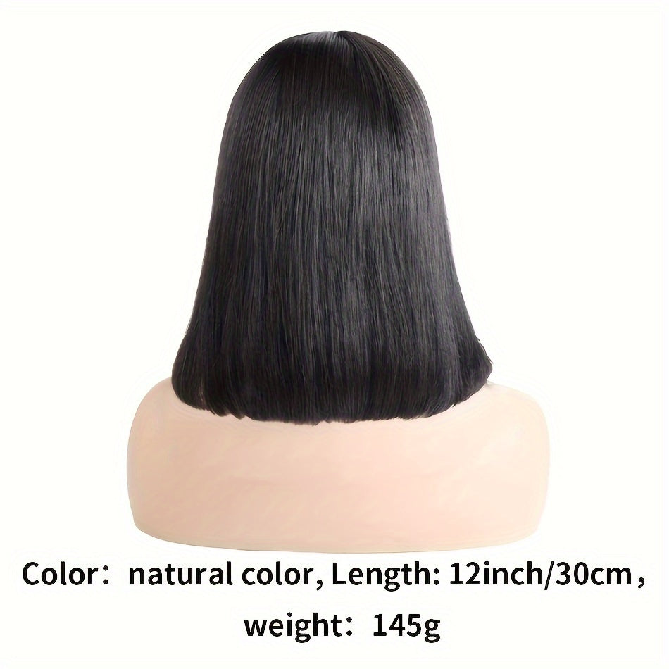 Bob Wig Human Hair 13x4 Lace Front Wigs For Women Frontal Bob Wigs Brazilian Virgin Human Hair 150% Density Pre Plucked Straight Short Bob Human Hair Natural Black