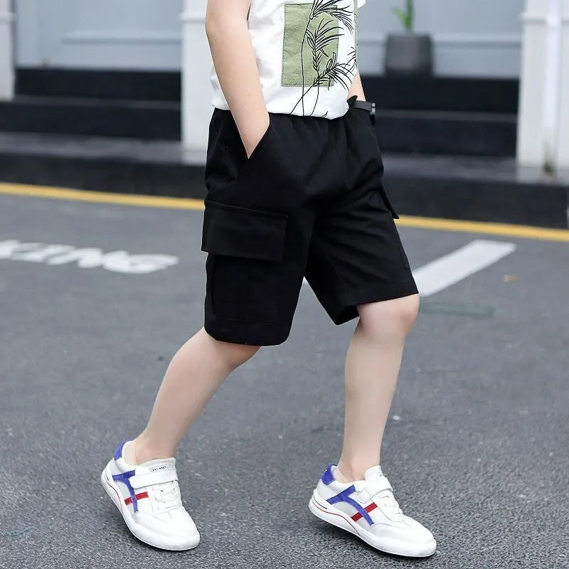 Shorts Baby Boy Shorts Summer Boys Sports Camouflage Loose Shorts Elastic Waist Teen Trousers Children's Clothes 2-14 Years Old 230419