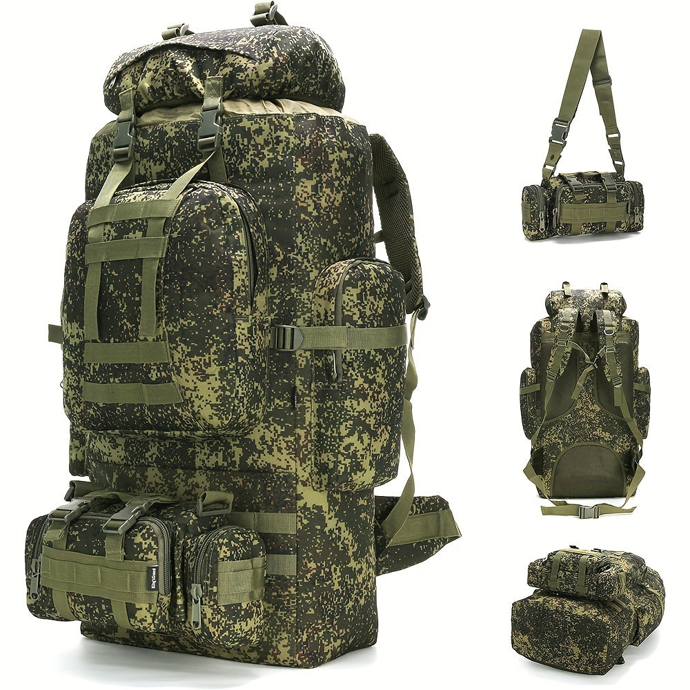 100L Waterproof Camping Backpack - Durable Molle System for Hiking & Backpacking - Spacious Daypack for Outdoor Adventures