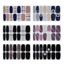 Load image into Gallery viewer, 6 Sheets Waterproof Full Wraps Nail Polish Stickers Printed Self-Adhesive Nail Art Decal Strips Manicure Kits Long-Lasting Full Cover Nail Decal Strips