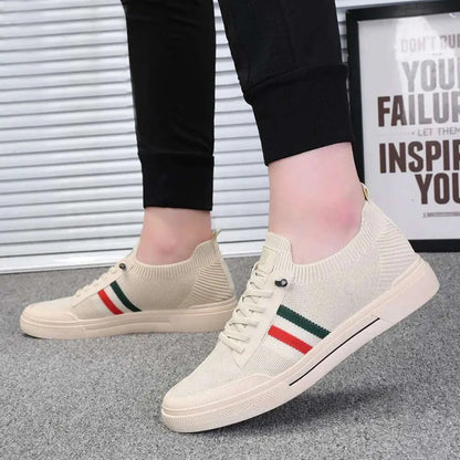 Mens Canvas Breathable Casual Sport Sneakers for Male Student on Walking Tennis Skate Flats Non Slip Shoes