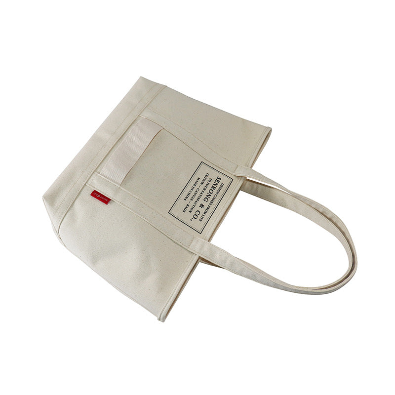 Japanese Heavy Portable Canvas Bag Custom Fashion Brand Workwear Shoulder Tote Bag Creative Women Bag Embroidery Cotton Bag