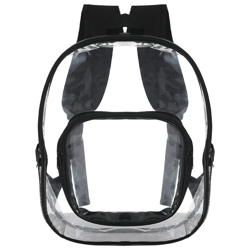 Ultra-Durable Clear Backpack - Crystal-Clear Transparent Design for Easy Item Visibility - Perfect for School Students and Teachers, Ideal for Work Commutes and Business Travel, Great for Stadium Events and Outdoor Activities, Suitable for Travel and Adve