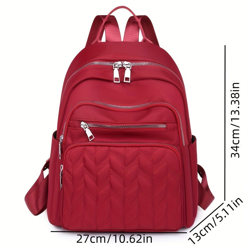 Chic Womens Trendy Backpack - Stylish Casual Design with Eye-Catching Argyle Pattern and Rivet Accent - Perfect Travel Daypack for Fashion-Forward Trendsetters