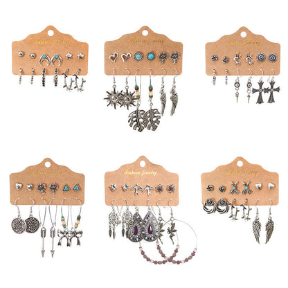 Simple set of 6-piece earrings