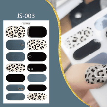 Load image into Gallery viewer, Gradient Full Wraps Nail Art Polish Stickers Strips, Bronzing Glitter Sequins Manicure Design Self Adhesive Nail Wraps Decal Tips For Nail Art Decorations