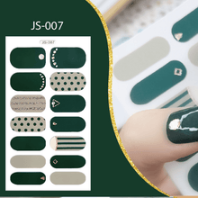 Load image into Gallery viewer, Gradient Full Wraps Nail Art Polish Stickers Strips, Bronzing Glitter Sequins Manicure Design Self Adhesive Nail Wraps Decal Tips For Nail Art Decorations