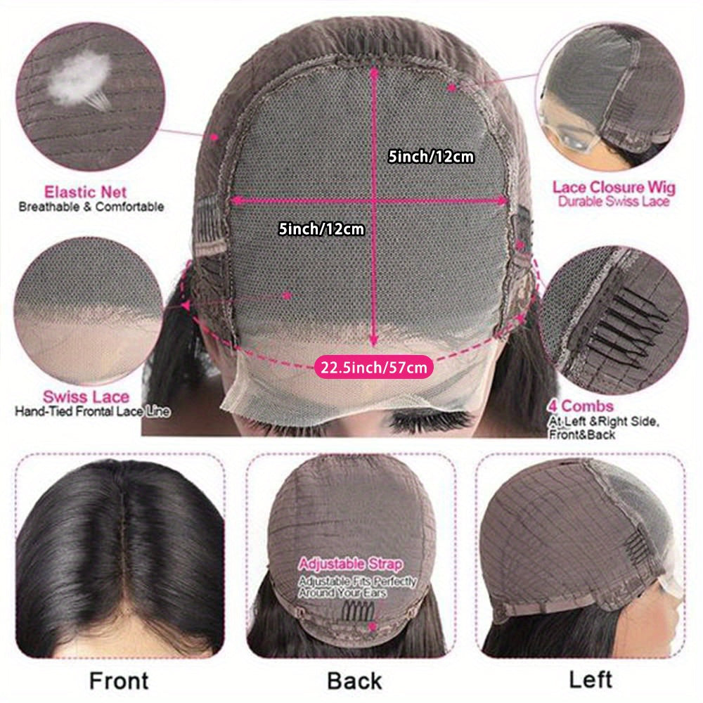 Water Wave Lace Frontal Wigs Human Hair Wet And Wavy Wigs Water Wave Lace Front Wig 5x5 Curly Lace Front Wigs 180% Density Glueless Water Wave Human Hair Wig Pre Plucked with Baby Hair