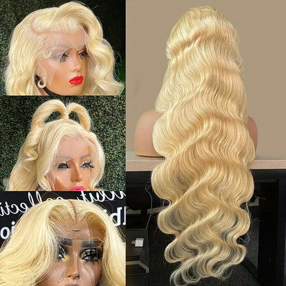 200% Density 613 Blonde Lace Front Wig Human Hair 13X4 HD Body Wave Lace Front Wigs Human Hair Pre Plucked with Baby Hair Blonde Lace Front Wigs Human Hair