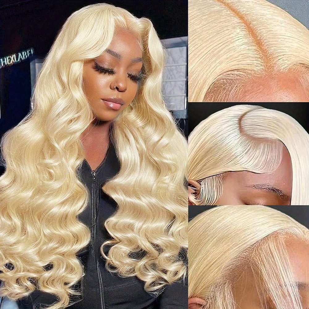 200% Density 613 Blonde Lace Front Wig Human Hair 13X4 HD Body Wave Lace Front Wigs Human Hair Pre Plucked with Baby Hair Blonde Lace Front Wigs Human Hair