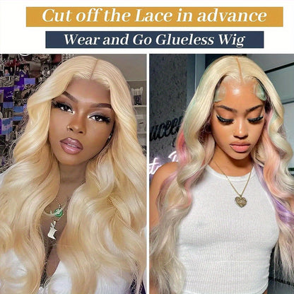 200% Density 613 Blonde Lace Front Wig Human Hair 13X4 HD Body Wave Lace Front Wigs Human Hair Pre Plucked with Baby Hair Blonde Lace Front Wigs Human Hair