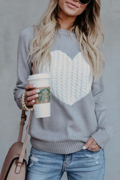 Heart Shaped Sweater(4 Colors)