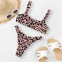 Sexy high waist bikini designer swimwear fashion multicolor leopard print swimsuit for women bikinis