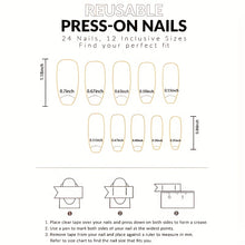 Load image into Gallery viewer, 24pcs Nude Press On Nails, Medium Coffin Fake Nails With Bling Champagne Rhinestone Design, Glossy Full Cover False Nails For Women And Girls