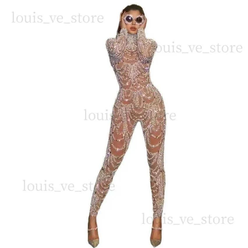 Women's Jumpsuits Rompers Women Elegant Sleeveless Sequined Glitter Shiny Jumpsuit Trousers Wide Leg Pants Sexy Slim Fit Backless Jumpsuit Romper Overalls T231202