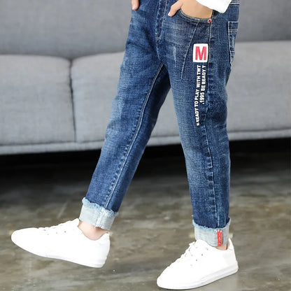 Jeans IENENS Jeans For Boys Clothes Kids Cowboy Sports Pants Children Denim Trousers Clothing Boy Bottoms Size 4 5 6 7 8 9 10 11 12 230320