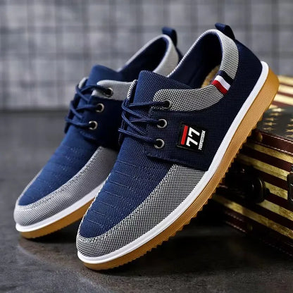 Canvas Shoes Casual Shoes For Men Trainers Patchwork Outdoor Flat Sneakers