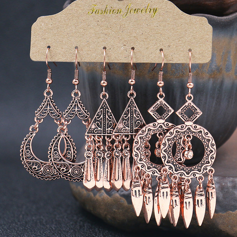 Fashion metal earrings Baroque vintage earrings