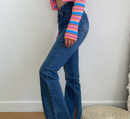 funninessgames - Killa Split Flare Jeans ~ HANDMADE