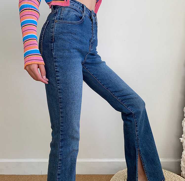 funninessgames - Killa Split Flare Jeans ~ HANDMADE