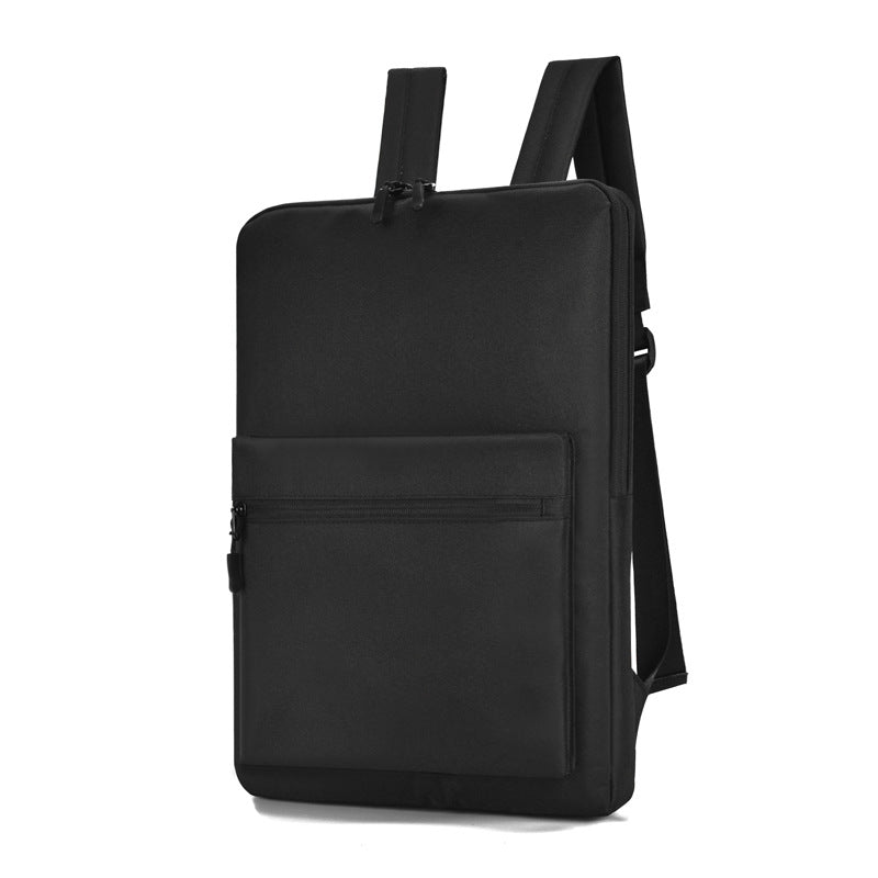 New Ultra-Thin Backpack Business Computer Nylon Men's 14-15-Inch Notebook Bag Double Back Printable Logo