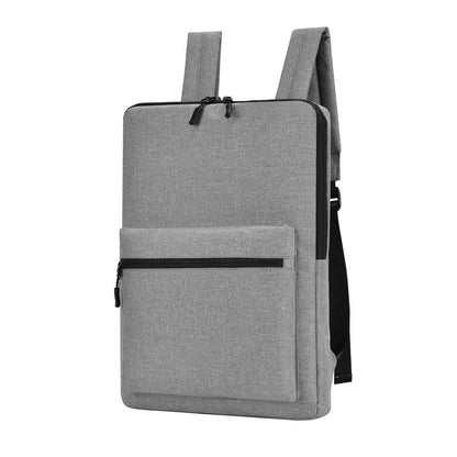 New Ultra-Thin Backpack Business Computer Nylon Men's 14-15-Inch Notebook Bag Double Back Printable Logo