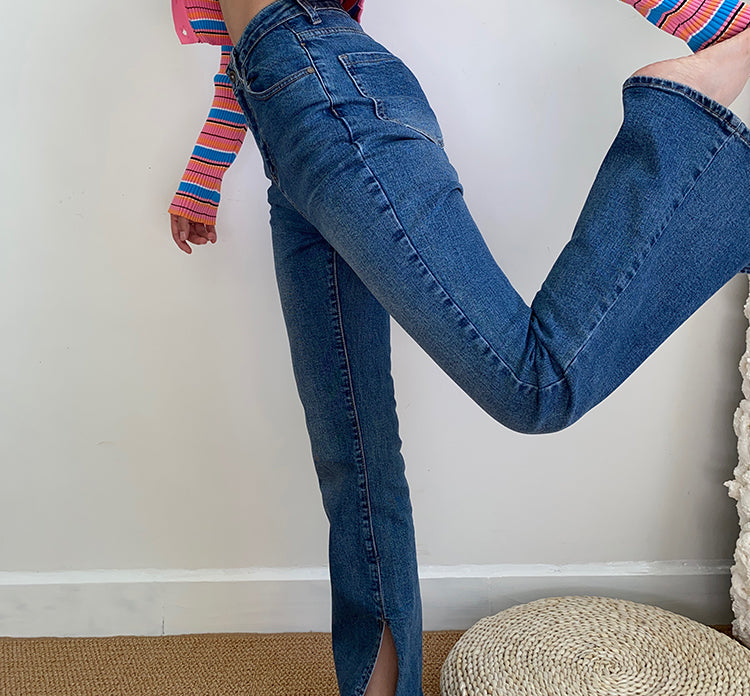 funninessgames - Killa Split Flare Jeans ~ HANDMADE