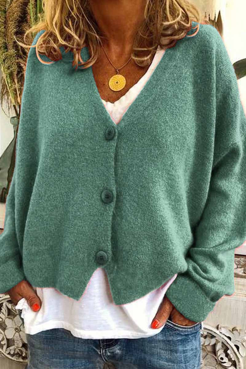 Casual Loose Knitted Cardigan ( 6 Color )