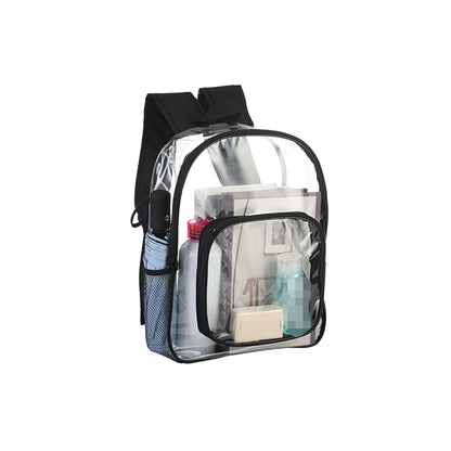 Ultra-Durable Clear Backpack - Crystal-Clear Transparent Design for Easy Item Visibility - Perfect for School Students and Teachers, Ideal for Work Commutes and Business Travel, Great for Stadium Events and Outdoor Activities, Suitable for Travel and Adve