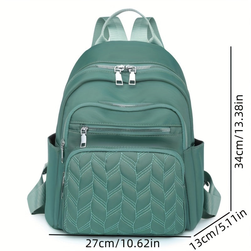 Chic Womens Trendy Backpack - Stylish Casual Design with Eye-Catching Argyle Pattern and Rivet Accent - Perfect Travel Daypack for Fashion-Forward Trendsetters