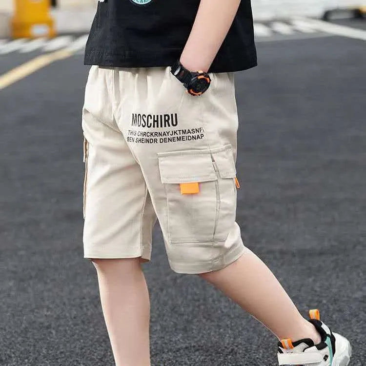 Shorts Baby Boy Shorts Summer Boys Sports Camouflage Loose Shorts Elastic Waist Teen Trousers Children's Clothes 2-14 Years Old 230419