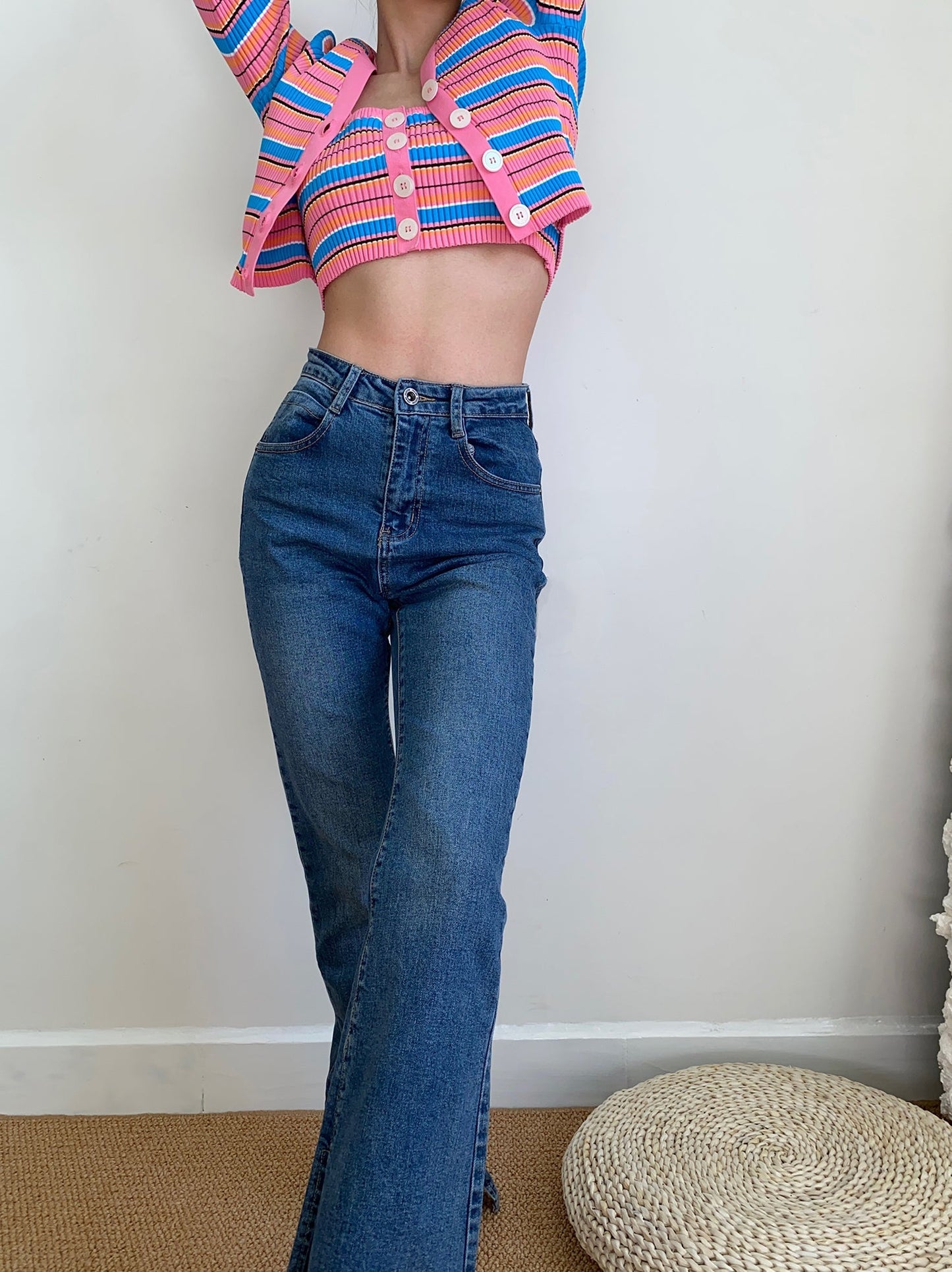 funninessgames - Killa Split Flare Jeans ~ HANDMADE