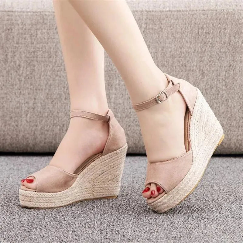 Dress Shoes Fashion Wedges Women Summer Platform High Heel Female Buckle Sandals Sexy Bohemia Style Mujer Women's Size 32-44