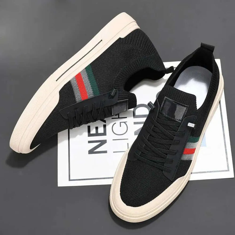 Mens Canvas Breathable Casual Sport Sneakers for Male Student on Walking Tennis Skate Flats Non Slip Shoes