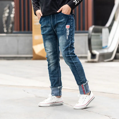 Jeans IENENS Kids Boys Jeans Loose Pants Denim Clothing Children Fashion Boy Casual Bowboy Long Trousers 5-13Y 230320