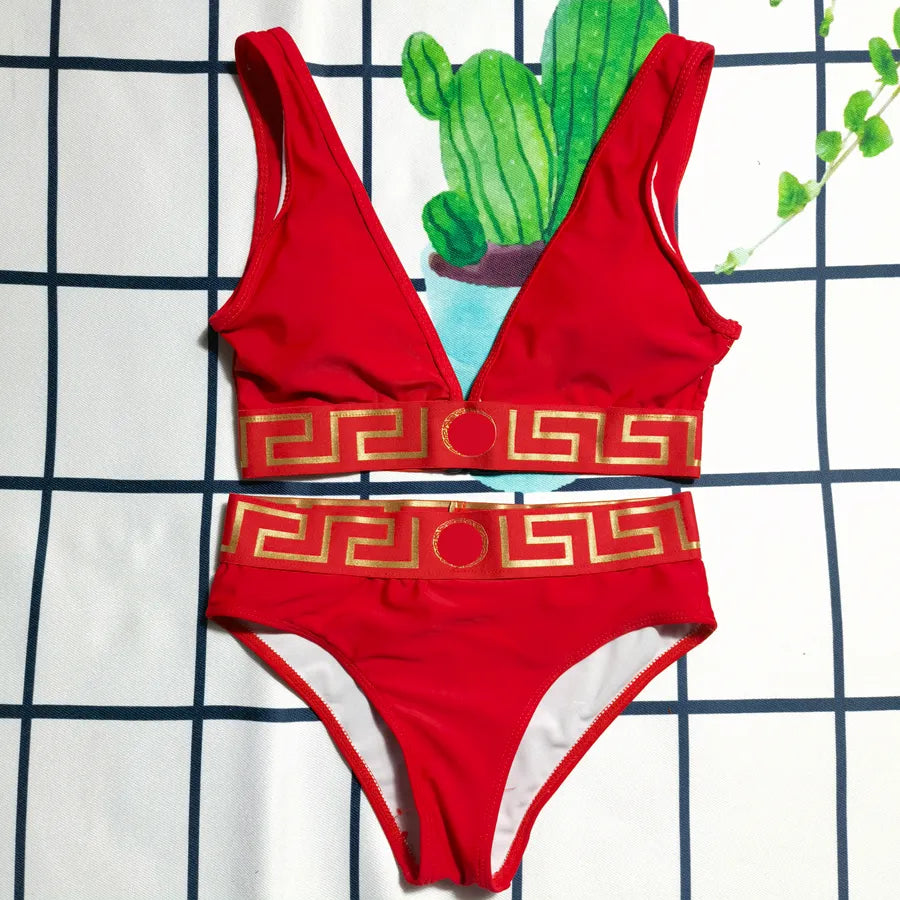 Designer Women's Bikini Two-piece Bikini with Alphabet Swimsuit Crystal Summer Fen Beach Swimsuit Three-point One-piece Woman Swimwear WGU