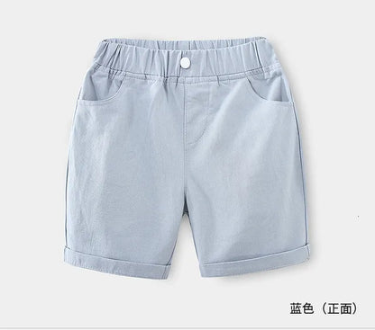 Shorts Summer Fashion 2 3 4 5 6 8 10 Years Simple Design Cotton Sports Pocket Handsome Elastic All Match Shorts For Kids Baby Boys 230220