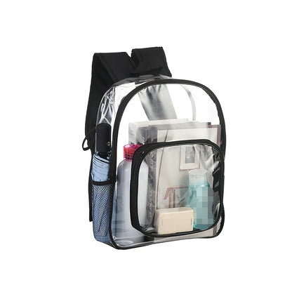 Ultra-Durable Clear Backpack - Crystal-Clear Transparent Design for Easy Item Visibility - Perfect for School Students and Teachers, Ideal for Work Commutes and Business Travel, Great for Stadium Events and Outdoor Activities, Suitable for Travel and Adve