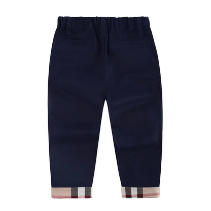 Autumn Boys Children Casual Trousers Simple Full Length Pants Baby Trendy Fashion Solid Color All-match Trousers 2-8Y