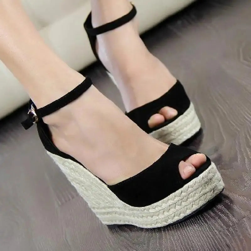 Dress Shoes Fashion Wedges Women Summer Platform High Heel Female Buckle Sandals Sexy Bohemia Style Mujer Women's Size 32-44