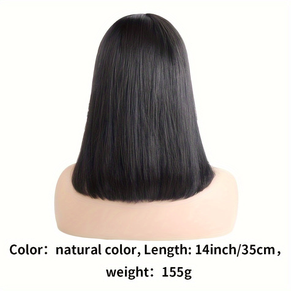 Bob Wig Human Hair 13x4 Lace Front Wigs For Women Frontal Bob Wigs Brazilian Virgin Human Hair 150% Density Pre Plucked Straight Short Bob Human Hair Natural Black