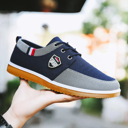 Canvas Shoes Casual Shoes For Men Trainers Patchwork Outdoor Flat Sneakers