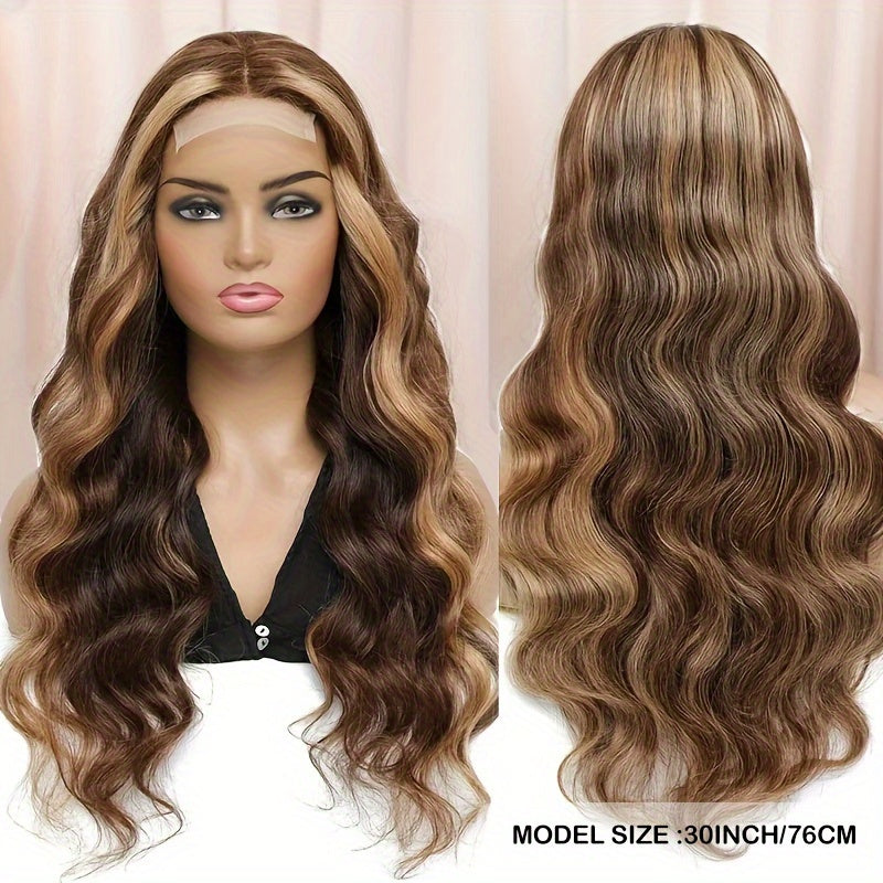 Body Wave P4/27 Highlight Wig Human Hair Wigs For Women Ombre 13x4 Lace Frontal Wigs