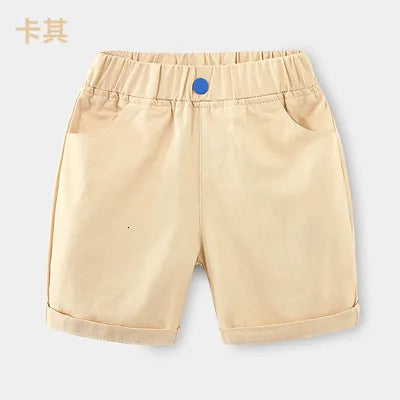 Shorts Summer Fashion 2 3 4 5 6 8 10 Years Simple Design Cotton Sports Pocket Handsome Elastic All Match Shorts For Kids Baby Boys 230220