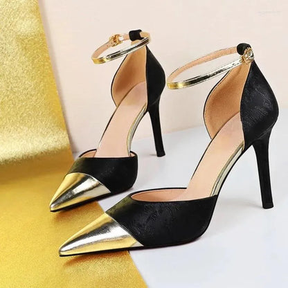 Dress Shoes Satin Luxury Pointed Toe High Heels Women Fashion Designer Sandals Female Party Shallow Elegant Office Pumps Woman