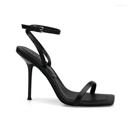 Dress Shoes Shallow Thin Heels Modern Sandals Buckle Strap Adult Female  High Quality Heel Party Classics Women's