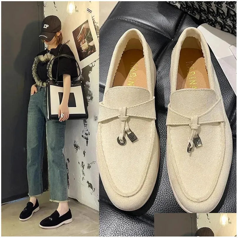 Casual Shoes Designer Womens Luxury Suede Loafers Flat Mens Driving Sports Walking 240611 Drop Delivery Accessories Dhpsi