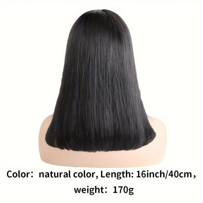 Bob Wig Human Hair 13x4 Lace Front Wigs For Women Frontal Bob Wigs Brazilian Virgin Human Hair 150% Density Pre Plucked Straight Short Bob Human Hair Natural Black