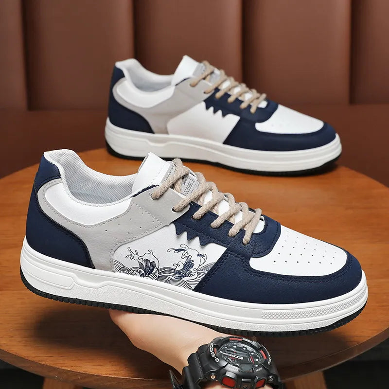 Seasons Men Shoes New Breathable Canvas Shoes Korean Version Versatile White Shoes Casual Board Shoes Blue Free shipping