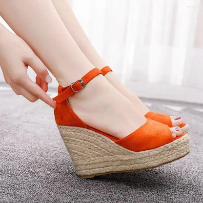 Dress Shoes Fashion Wedges Women Summer Platform High Heel Female Buckle Sandals Sexy Bohemia Style Mujer Women's Size 32-44